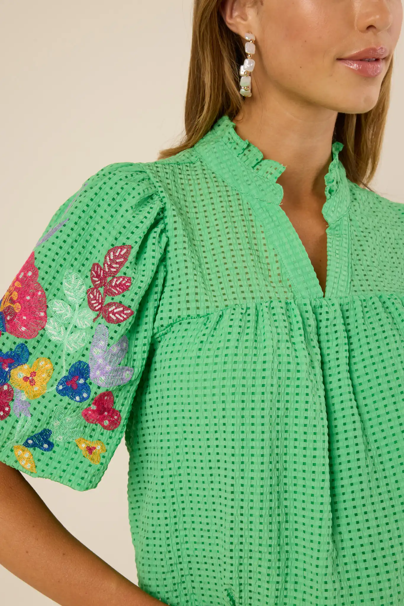 Amelia Top- Green - Shop-Ritbs