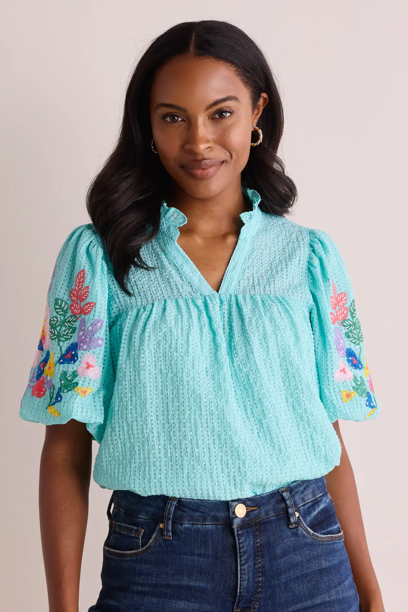 Amelia Top- Blue - Shop-Ritbs