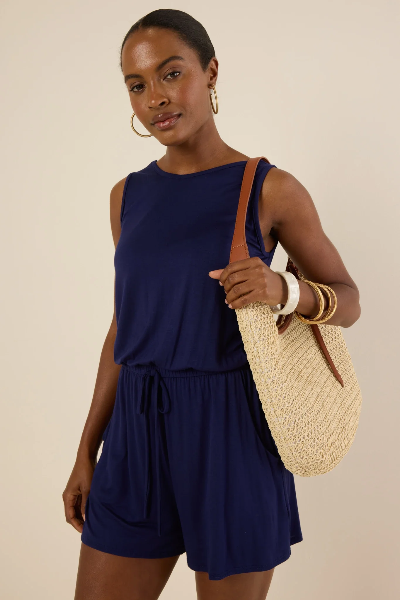 Heidi Romper- Navy - Shop-Ritbs