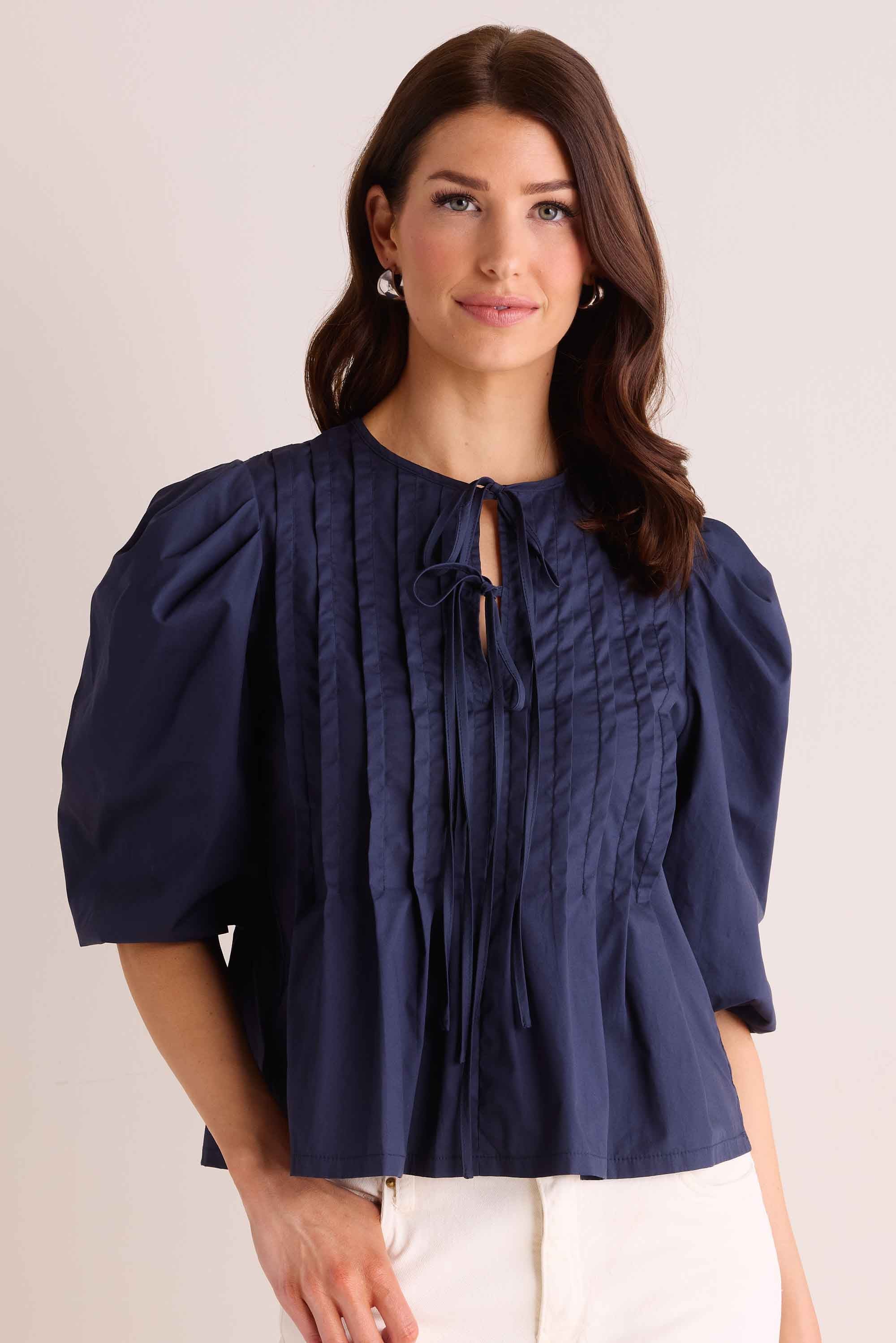 Tracey Top- Navy - Shop-Ritbs