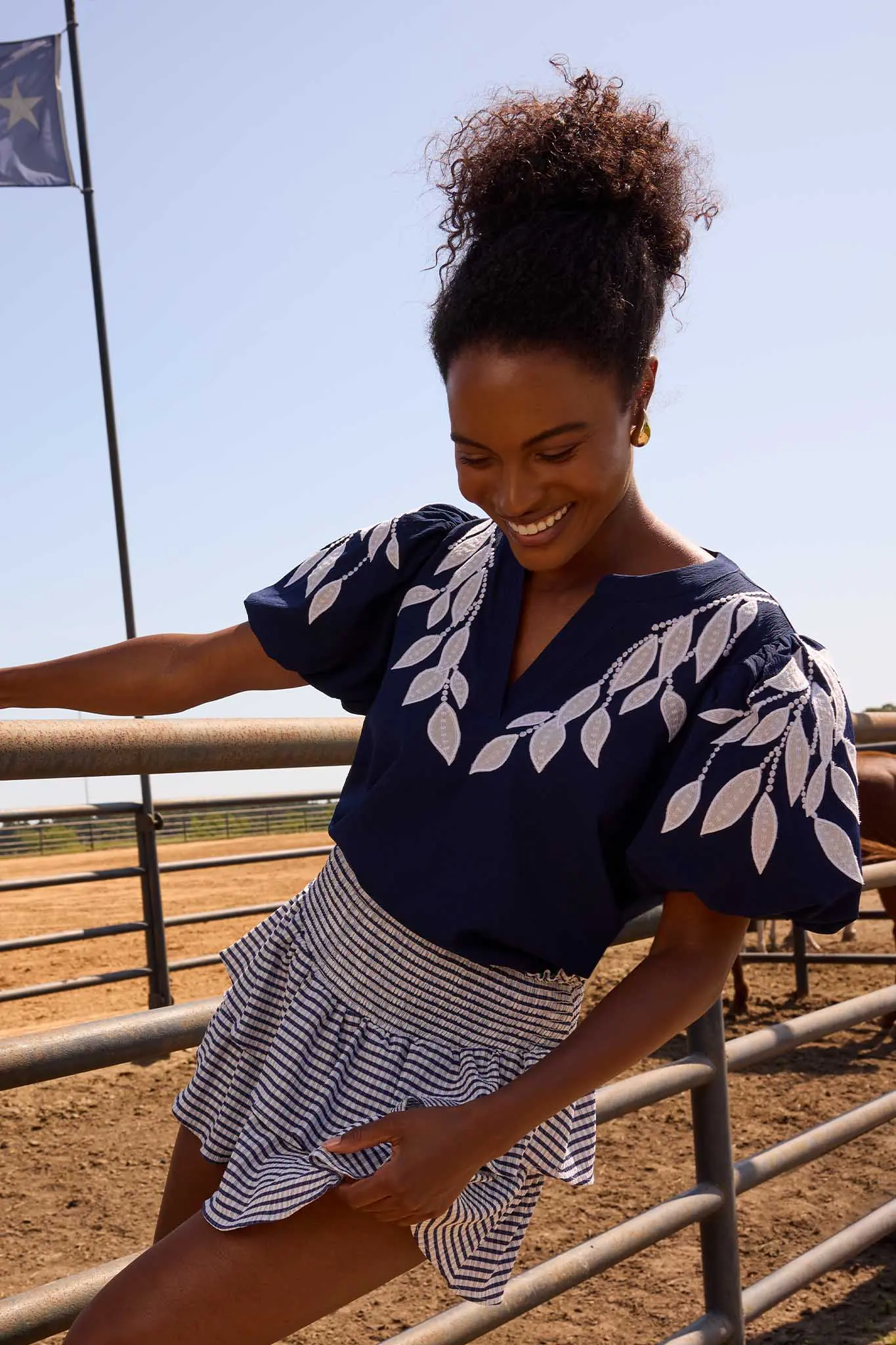 Beth Top- Navy - Shop-Ritbs