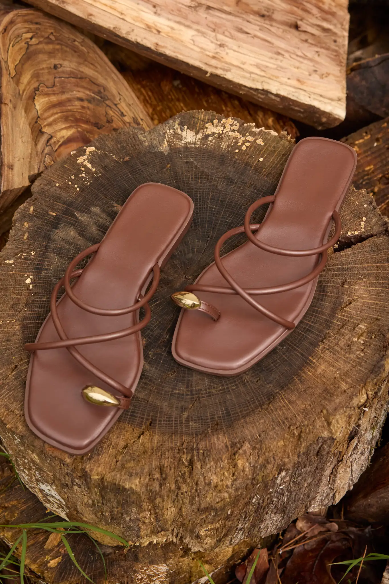 Julie Sandals- Brown - Shop-Ritbs