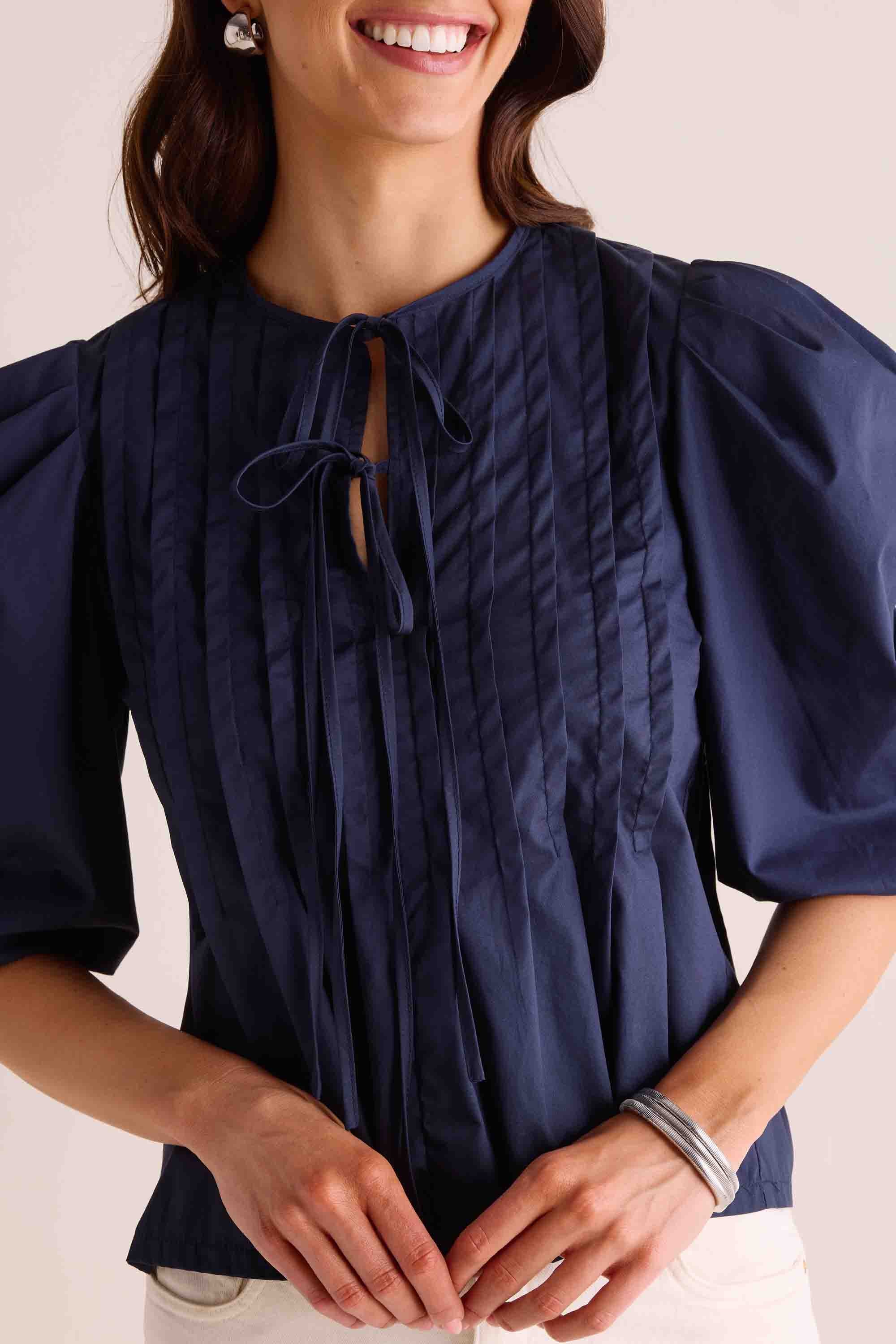 Tracey Top- Navy - Shop-Ritbs