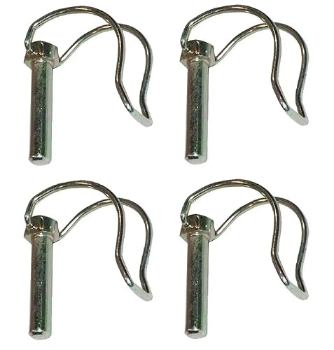 cyclingcolors 4x Goupille demi-lune fraise en acier zingué Goupille remorque Motoculture tondeuse tracteur, 10x60mm - Shop-Ritbs