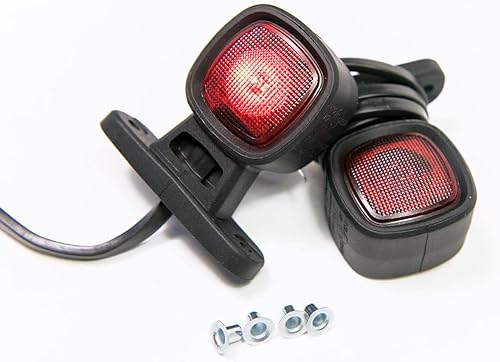 2 x LED outline lights, marker lights, small position lights, 12-24 V, 2 colours: white, red, for trucks, cars, trailers, caravans etc. - Shop-Ritbs