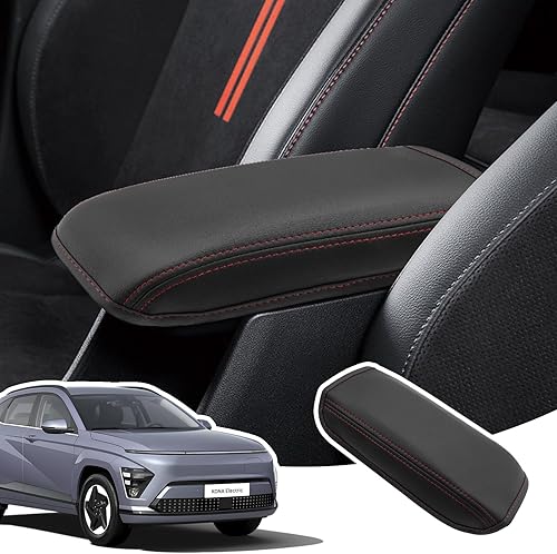 LANGBEAN Housse d'Accoudoir pour Hyundai Kona SX2 2024 2025, Étui de Protection d'accoudoir Console Centrale en Cuir PU, Kona SX2 Hybird Couvre Accoudoir Accessoires pour Rehausser l'Accoudoir, Rouge - Shop-Ritbs