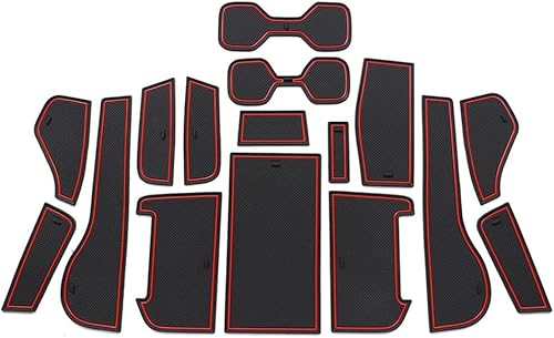 HCXYSZLB Voiture Tapis Antidérapants pour Lexus NX 300 350h 450h 2021-2022, Anti-poussière Tapis Caoutchouc Console Centrale Couture de Porte Porte-gobelet Pad Intérieur Accessoires,A-Red - Shop-Ritbs