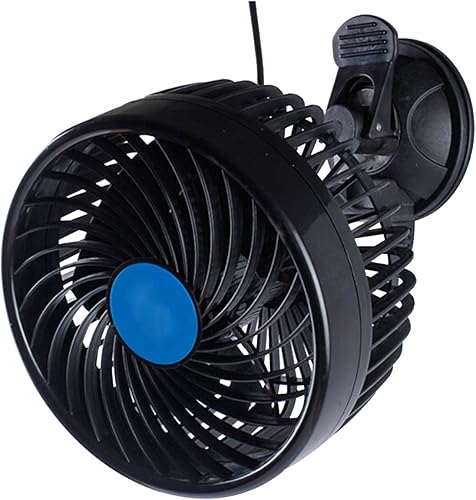 Latinaric Mini Ventilateur Électrique pour Voiture Rotatif à 360 ° avec Ventouse 2 Modes 12V/24V - Shop-Ritbs