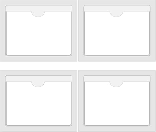 OTOTEC 20 Pièces Pochettes Adhésive Transparente Étuis pour Vignettes Pochettes pour Permis de Stationnement Carte de Visite Permis de Conduire Affichette Billets 10x8cm - Shop-Ritbs