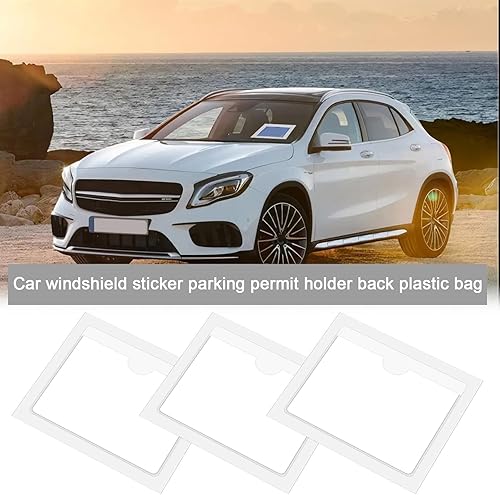 OTOTEC 20 Pièces Pochettes Adhésive Transparente Étuis pour Vignettes Pochettes pour Permis de Stationnement Carte de Visite Permis de Conduire Affichette Billets 10x8cm - Shop-Ritbs