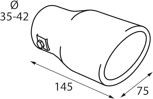 Lampa 40869 Embout d'échappement en acier inoxydable TS-38, 35-42 mm, 2 ports, bride, CE, argent - Shop-Ritbs