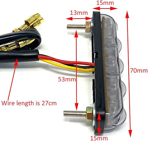 Alchemy Parts Mini feu arrière LED pour moto, feu de freinage, lentille teintée, 12 V pour s'adapter aux motos de sport Café Racer Custom Chopper Chop arrière encastré - Shop-Ritbs
