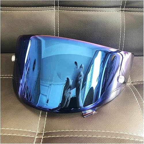 Moto Visière de Casque, visière de Casque TT NFR NF NX for KYT NFR NR NX TT/TTC, Accessoires de Casque for Casque intégral de Moto (TT Bleu)(TT Revo Blue) - Shop-Ritbs