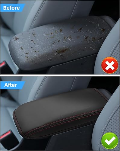 LANGBEAN Housse d'Accoudoir pour Hyundai Kona SX2 2024 2025, Étui de Protection d'accoudoir Console Centrale en Cuir PU, Kona SX2 Hybird Couvre Accoudoir Accessoires pour Rehausser l'Accoudoir, Rouge - Shop-Ritbs