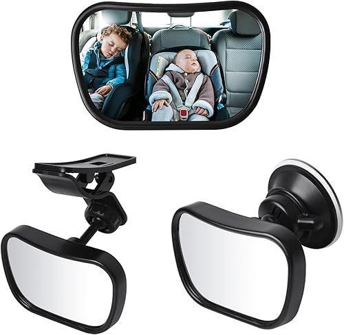 Miroir Voiture Bébé, Miroir Siege Auto Bebe, Miroir Bebe, Rotation à 360° Retroviseur Interieur, Noir - Shop-Ritbs