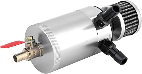 Shanrya Catch Can, Kit de Voiture de reniflard de réservoir de récupération d'huile de réservoir de réservoir d'huile en Alliage d'aluminium, pour véhicule Automobile(Silver) - Shop-Ritbs