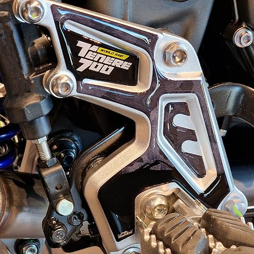 Resin Bike Autocollant Moto Compatibles avec Yamaha Tenere 700 World Raid 2023 2022. Protections Latérales de Réservoir Contre Les Chocs et Les Éraflures. Paire Autocollant 3D Résinés - Shop-Ritbs