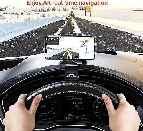 YGLAICAI Support Telephone Voiture, Porte Telephone pour Tableau De Bord Porte Téléphone Voiture avec Pince à Ressort Réglable à 360 ° Accessoire de Voiture pour Tous Les Smartphones (Noir) - Shop-Ritbs