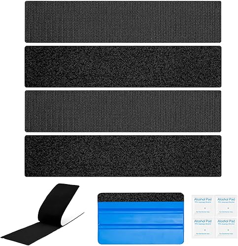 Lot de 2 supports de plaque d'immatriculation sans cadre, fixation Velcro pour voiture, kit de plaque d'immatriculation autocollant, résistant aux intempéries, sans cadre pour plaque d'immatriculation - Shop-Ritbs