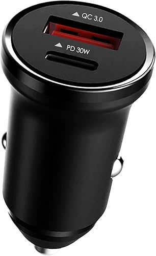 Chargeur Allume Cigare USB C, 2 Ports 54W Charge Rapide Chargeur Voiture with USB C et A, Mini Prise Allume Cigare, Prise Allume Cigare 12V, pour Phone 16 15 14 13 12 11 Pro Plus S38 Pad - Shop-Ritbs