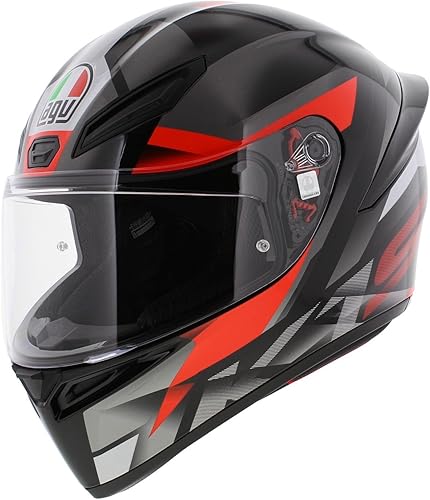 AGV K1 S Fastlap Casque de moto Gris Noir Rouge (XL) - Shop-Ritbs