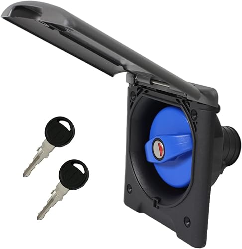 Embout de remplissage + bouchon de réservoir d'eau douce pour caravane, camping-car, bateau, couvercle magnétique 40 mm Anthracite - Shop-Ritbs