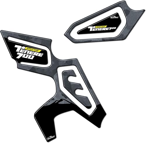 Resin Bike Autocollant Moto Compatibles avec Yamaha Tenere 700 World Raid 2023 2022. Protections Latérales de Réservoir Contre Les Chocs et Les Éraflures. Paire Autocollant 3D Résinés - Shop-Ritbs