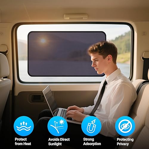 XCBYT Mini Pare Soleil Voiture (Lot De 2), Pare Soleils Voiture Bébé, Pare-Soleil FenêTre Voiture Latérales Auto, Universel Protection Solaire Pare Brise Avant ArrièRe avec,Protection UV 25 * 18 cm - Shop-Ritbs