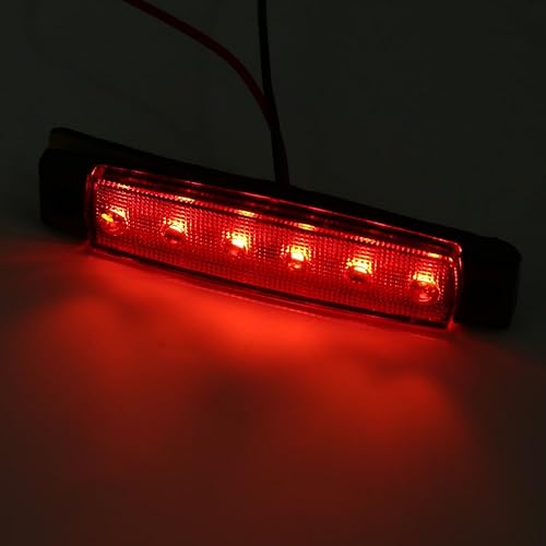 Qiilu Feu de gabarit latéral LED 10 pièces 6LED indicateur feu de gabarit latéral 24 V pour camion remorque Van caravane(ambre) - Shop-Ritbs