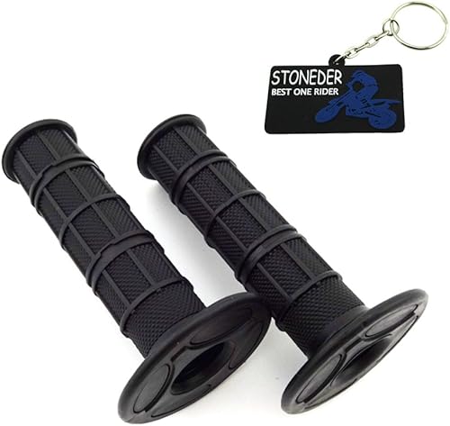 Stoneder Noir Durable en Caoutchouc Souple Poignées d'accélérateur pour Pit Dirt Moteur Trail Bike Moto Motocross - Shop-Ritbs