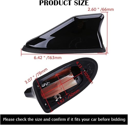 LUISAS Antenne d'aileron de Requin pour Peugeot RCZ 206 207 208 301 307 308 406 407 408 508 2008-6008,Voiture Toit Queue aileron Requin antenne Signal Radio Conversion,E/Chrome - Shop-Ritbs