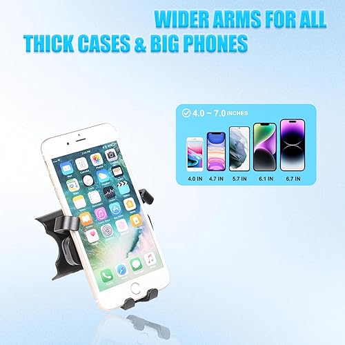 METYOUCAR Support de téléphone portable pour voiture pour Fiat 500 2007-2016-2024 - Support de téléphone portable fixe rotatif pour iPhone Android et smartphone universel (style B) - Shop-Ritbs