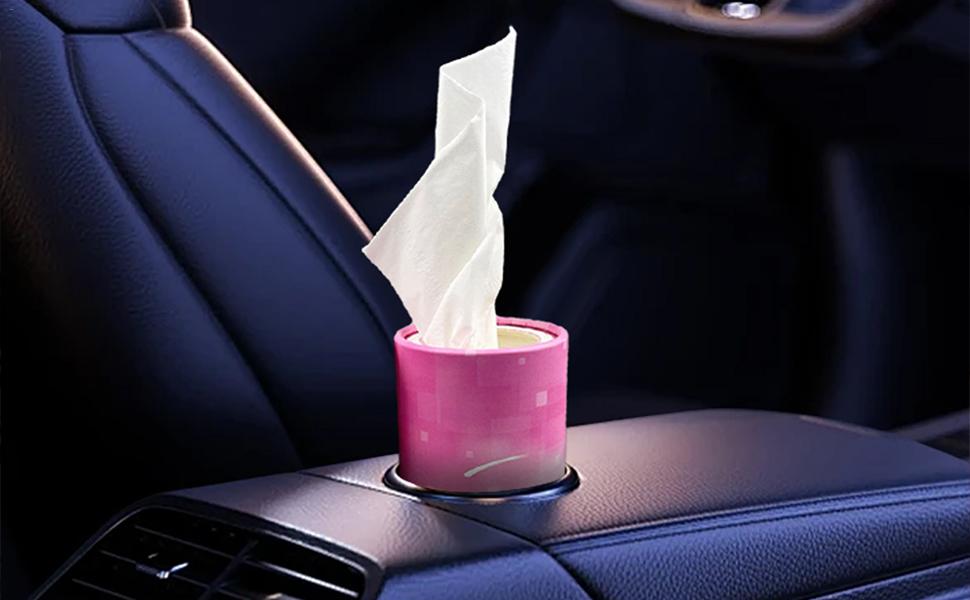 Boîtes à mouchoirs cylindriques pour voiture, boîte à mouchoirs ronde dans des boîtes